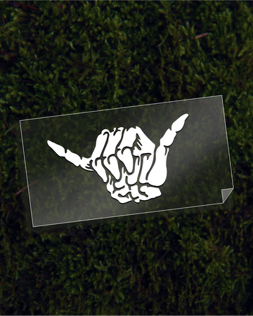 Skeleton Shaka Sticker – Mahalo My Dude